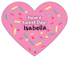 Donut Valentine with Matching Heart Stickers-Stella's Stickers