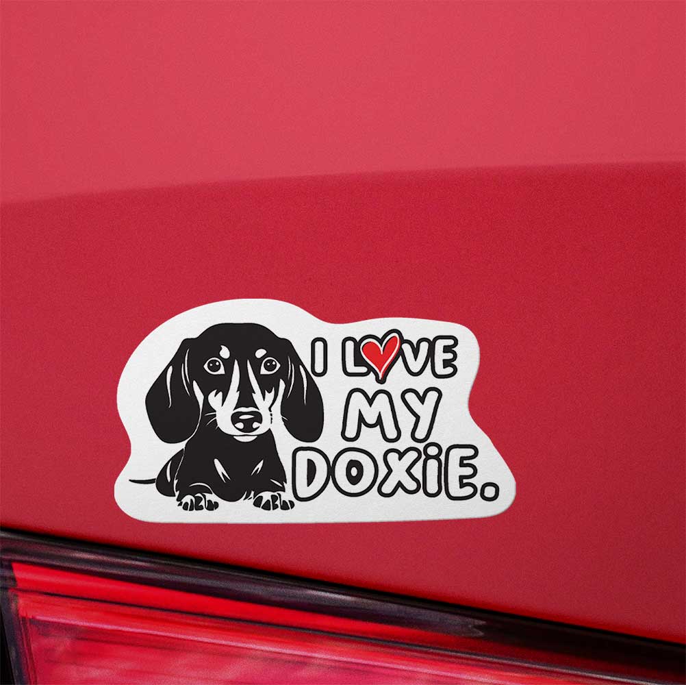 Dachshund Dog Vinyl Decal Doxie Wiener Dog Waterproof Sticker