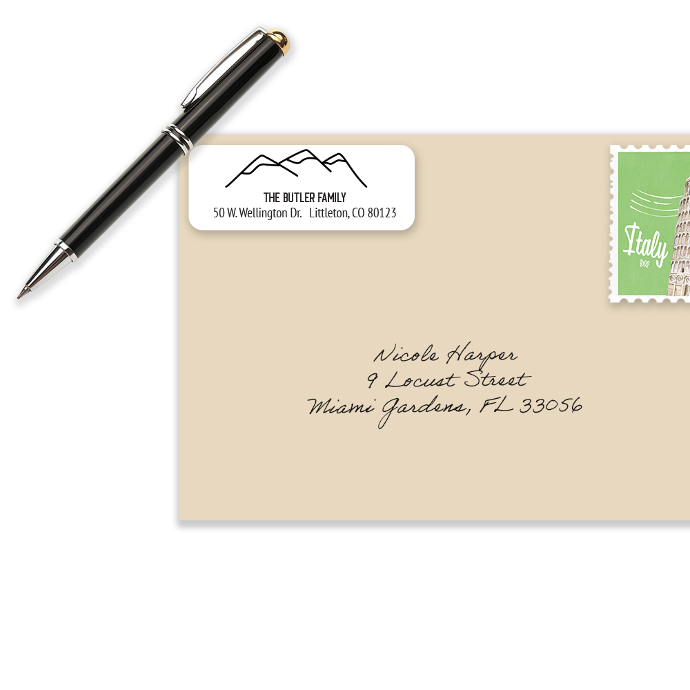 Mountainous Return Address Labels
