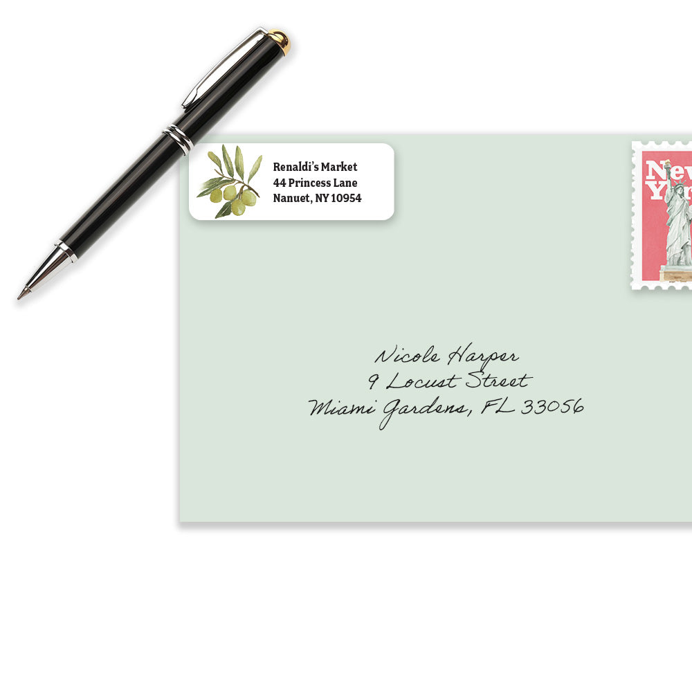 Olive Branch Return Address Labels