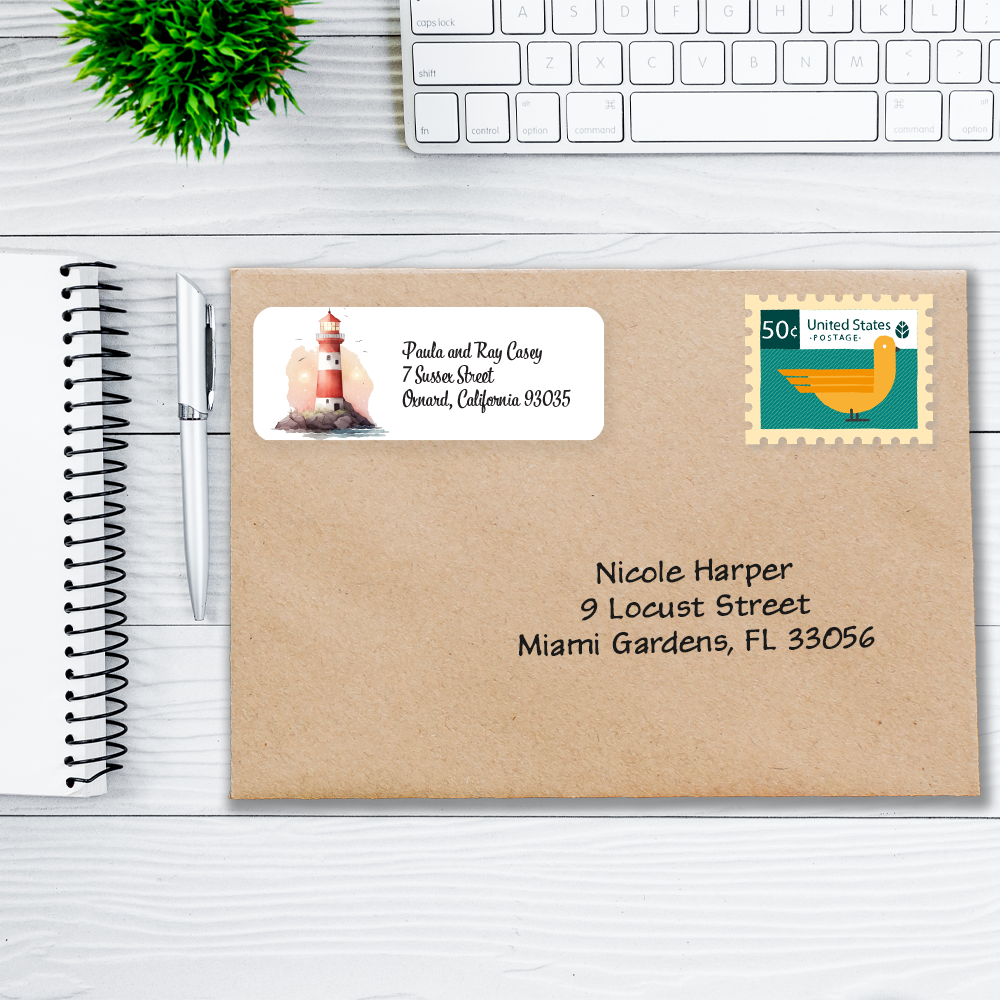 Scenic Lighthouse Return Address Labels