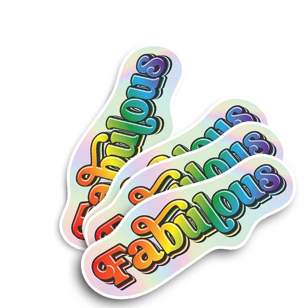 fabulous rainbow pride LGBTQIA+ stickers for pride