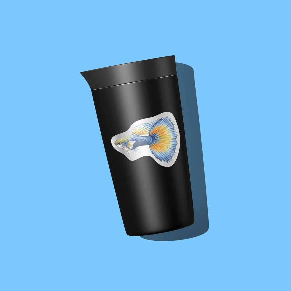 Fancy Guppy Vinyl Decal Weatherproof Sticker