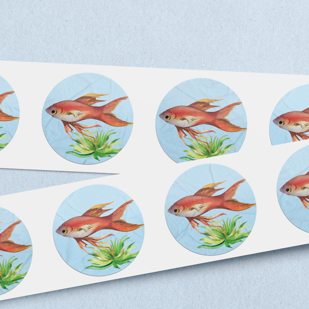 Tropical Fish Envelope Seals