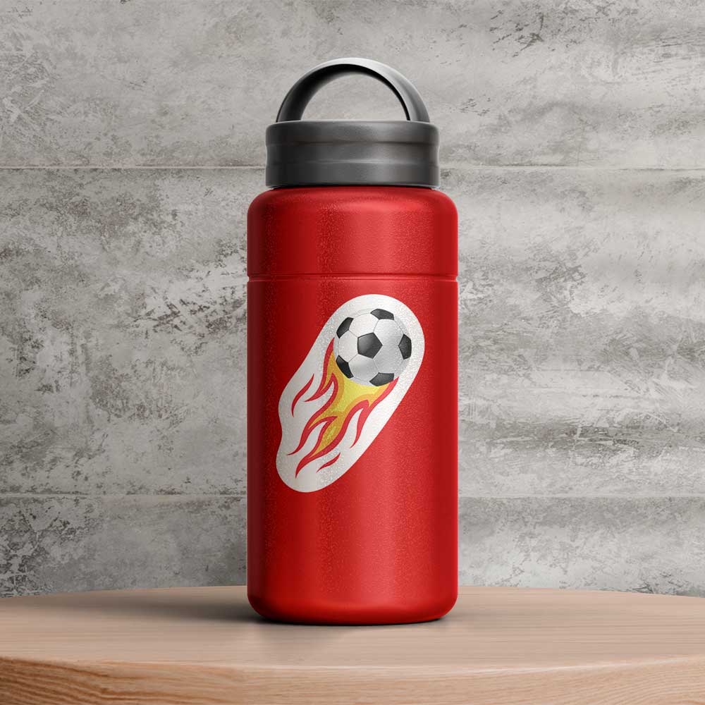 Flaming Soccer Vinyl Decal Sticker