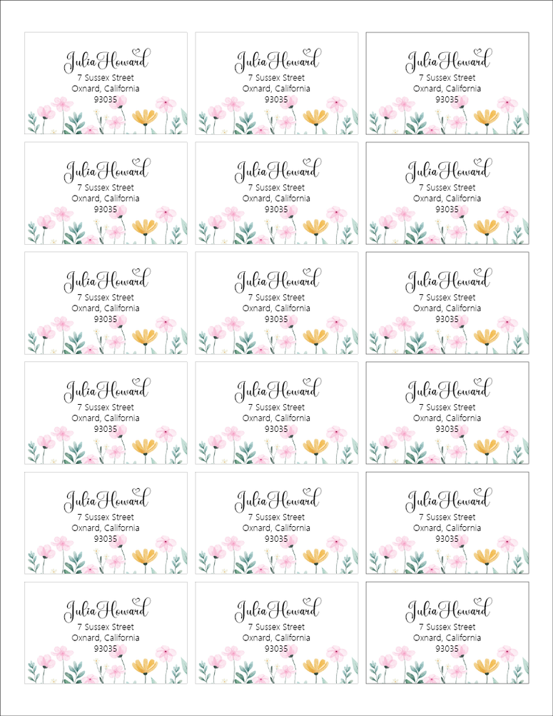 Personal Foldover Notecard featuring Spring Flowers Cardstock