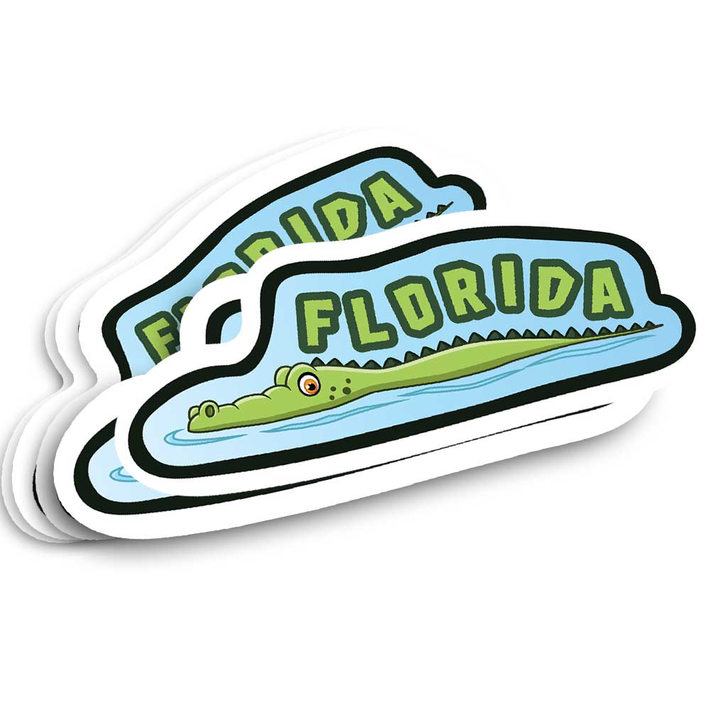 Florida Alligator Vinyl Decal Waterproof Sticker