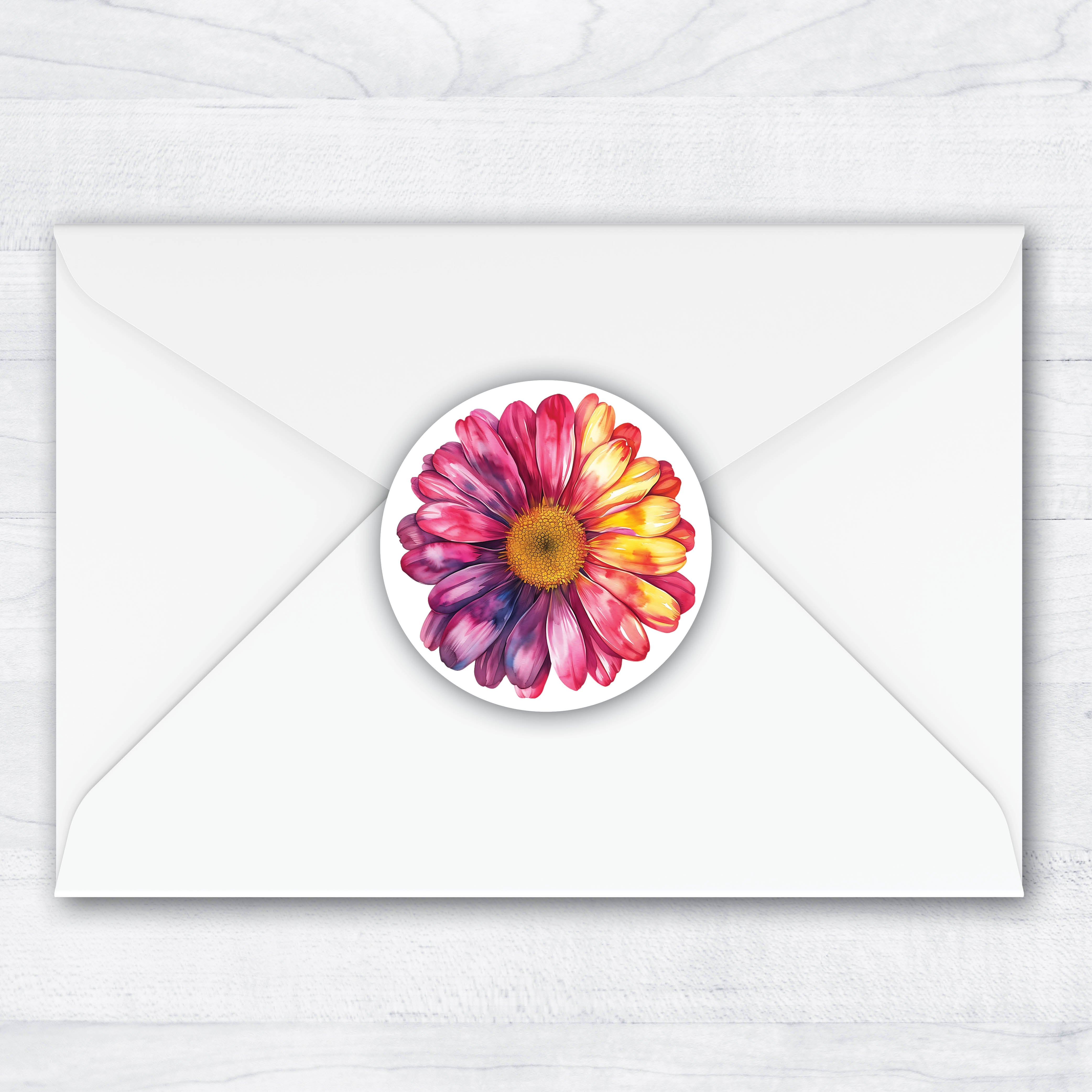 Bright Flower Envelope Seals