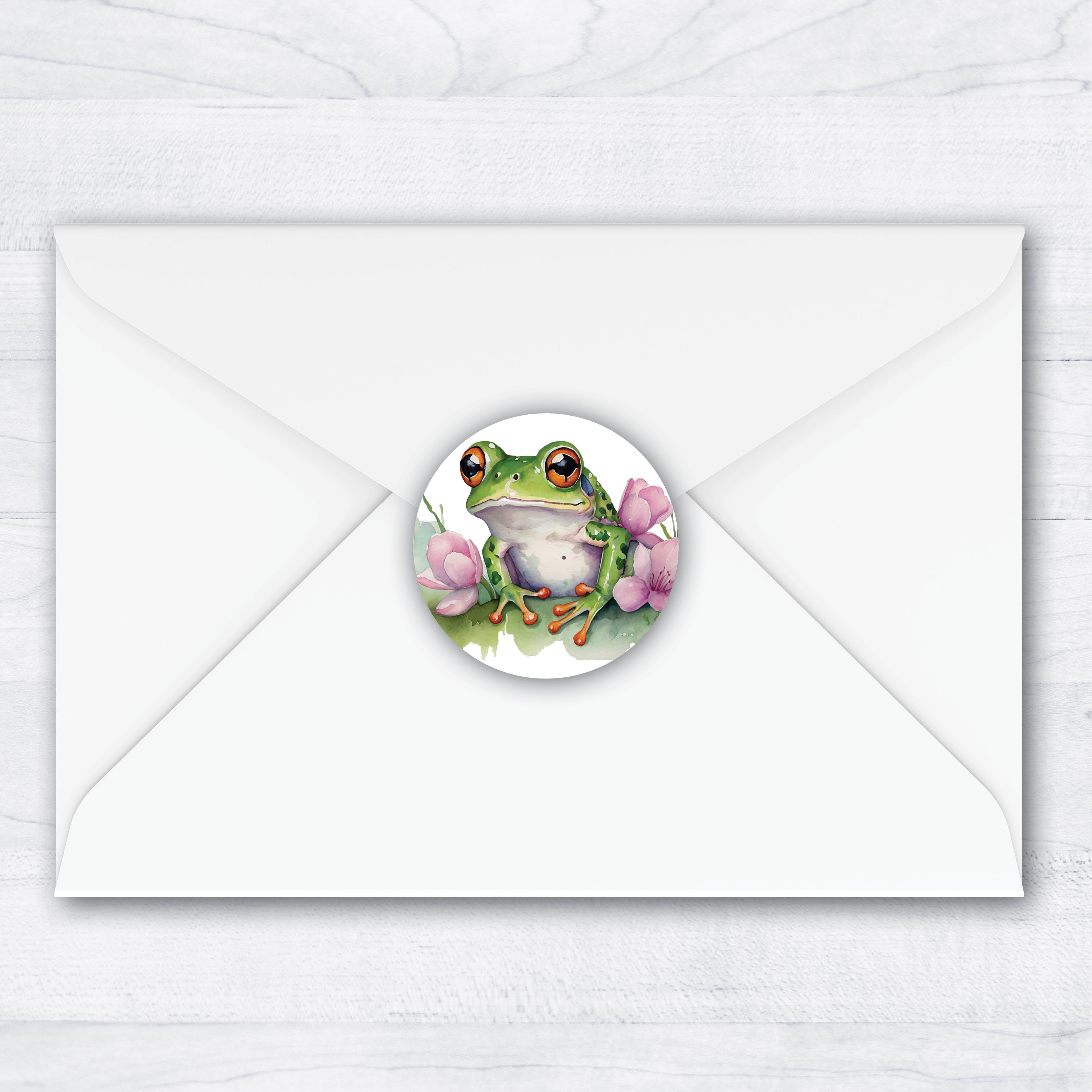 Frog & Flower Envelope Seals