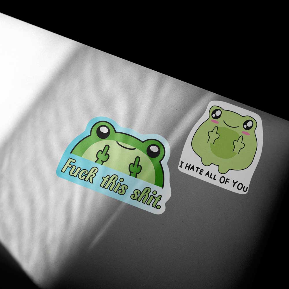 Sassy Frog Vinyl Sticker Decal