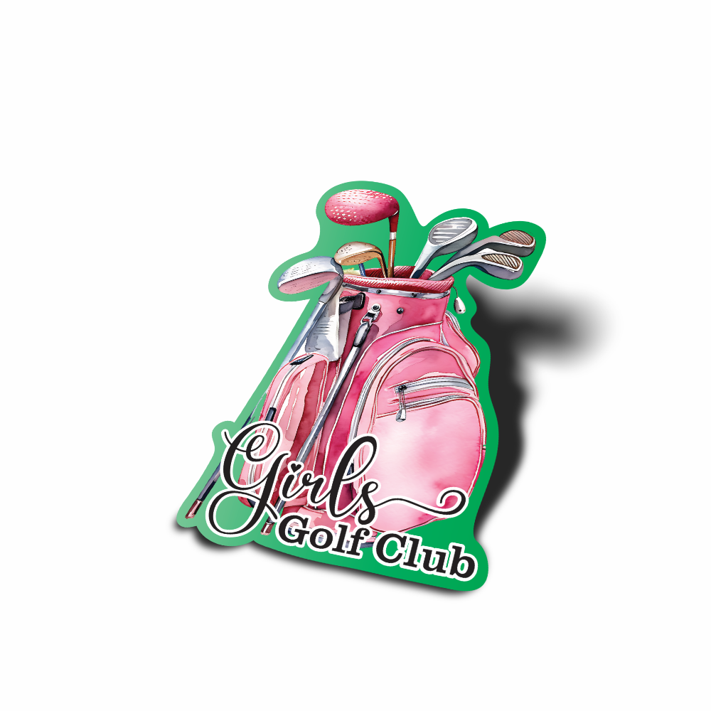 Girls Golf Club Vinyl Sticker