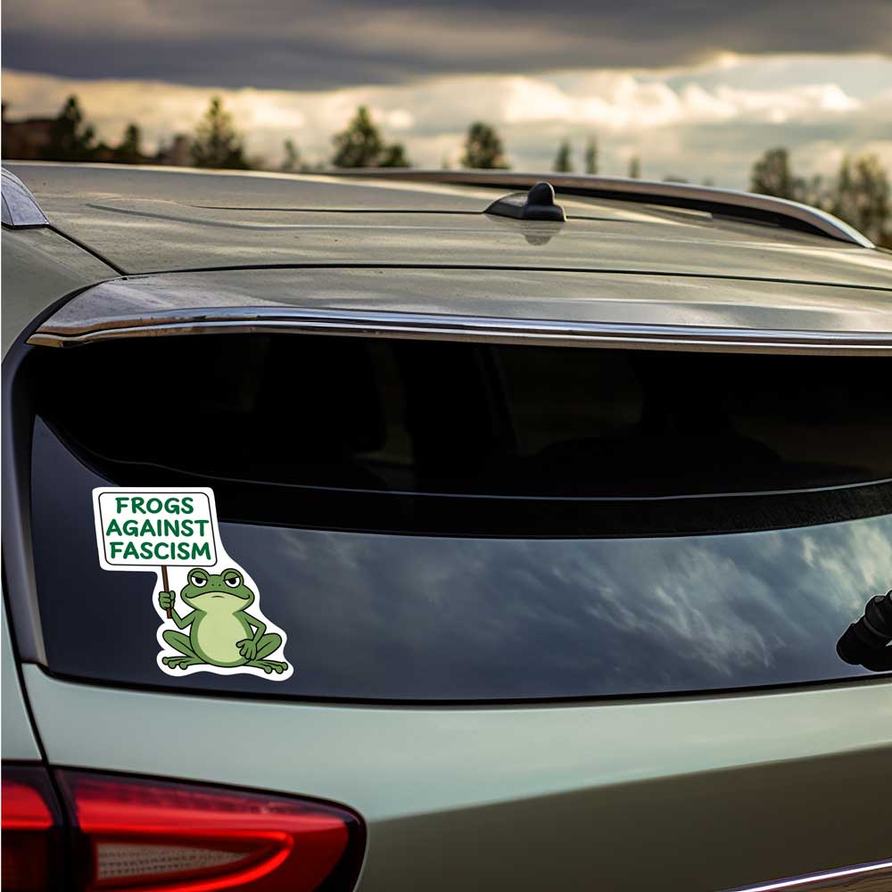 Frogs Against Facism Vinyl Decal Weatherproof Sticker