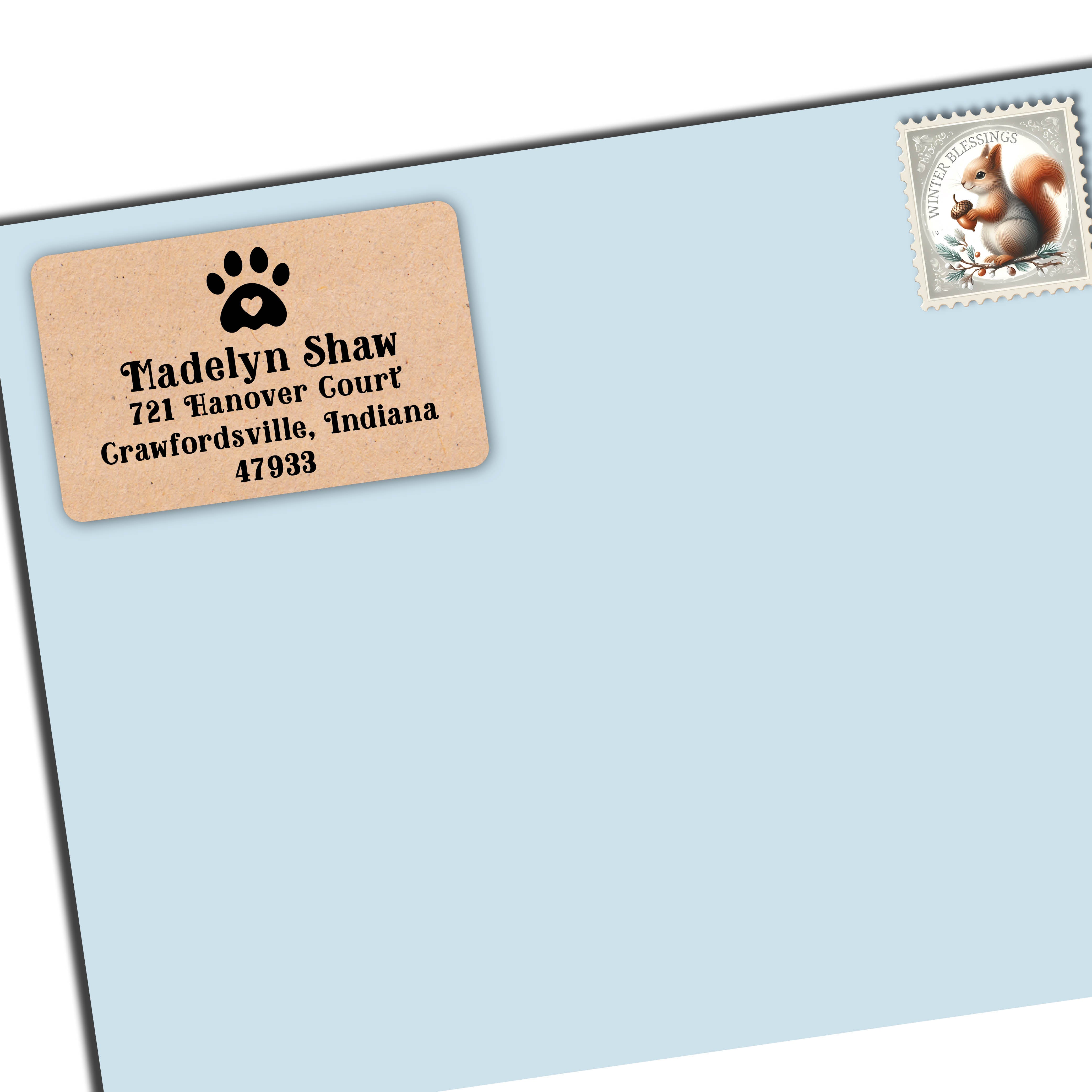 Heart Pets Return Address Labels