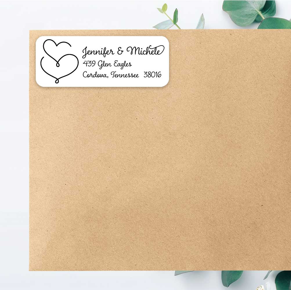 Hearts Entwined Return Address Labels