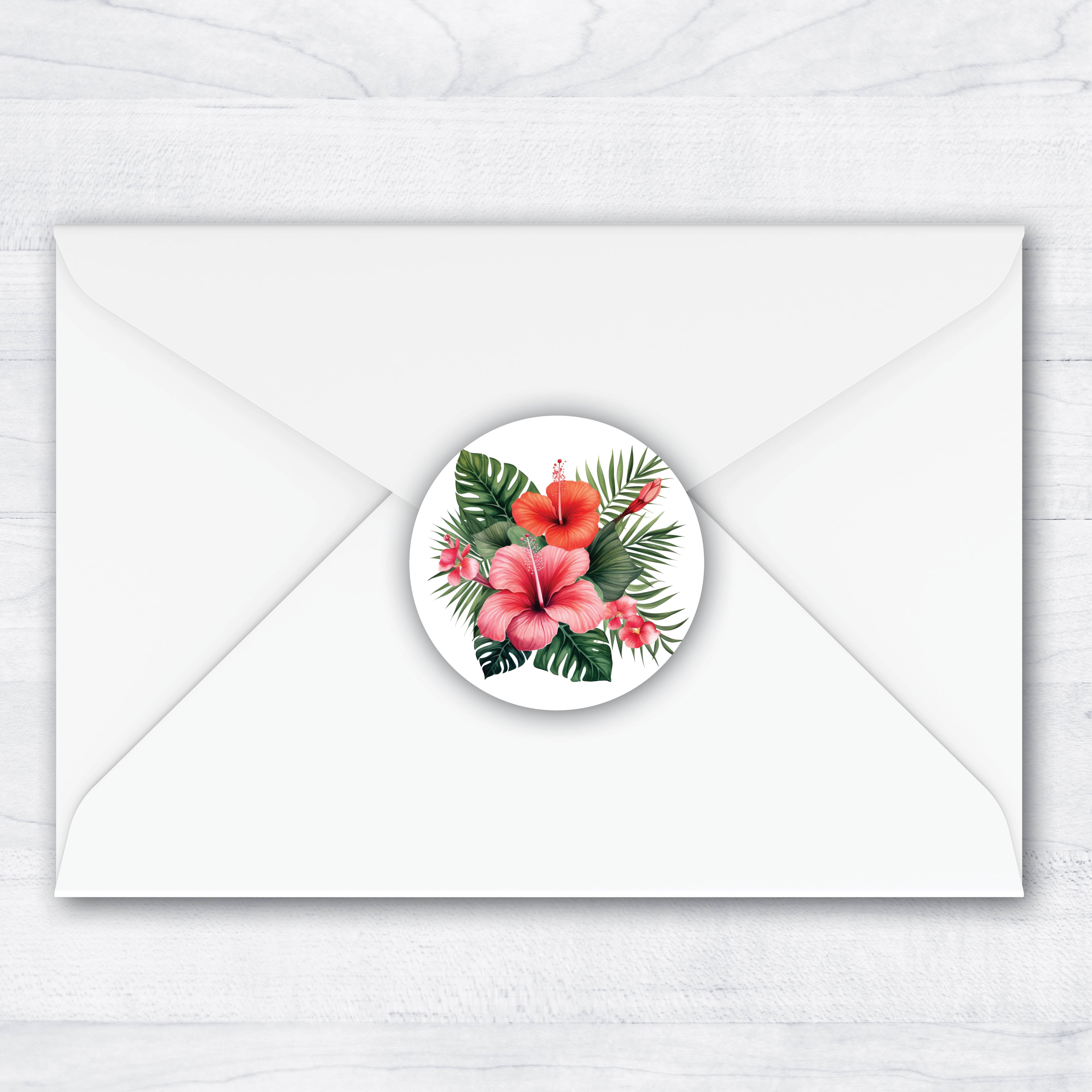 Hibiscus Envelope Seals