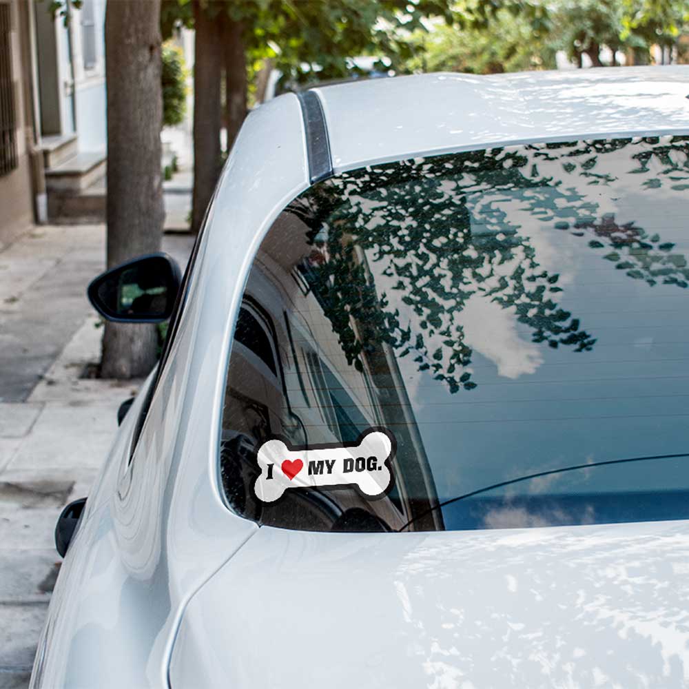 Dog Bone Vinyl Decal / Weatherproof Sticker with Custom Option