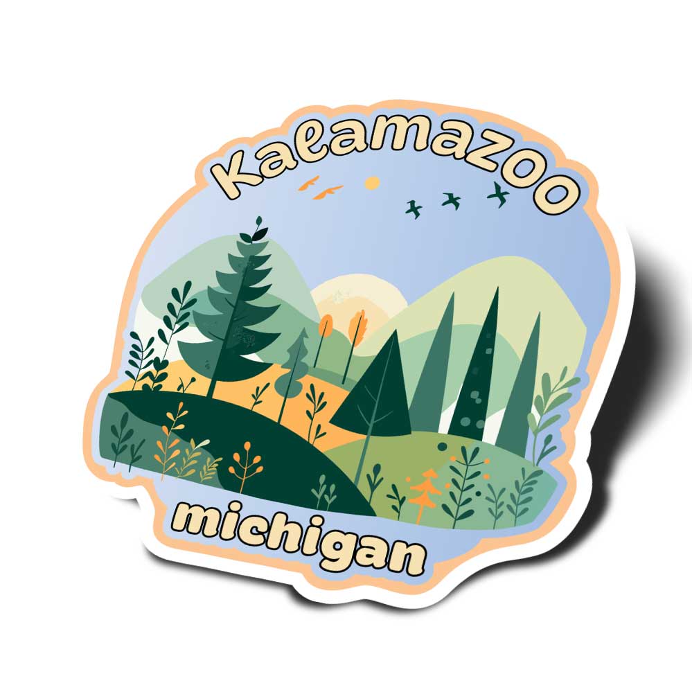 Kalamazoo Michigan Sticker Vinyl Decal or Window Cling