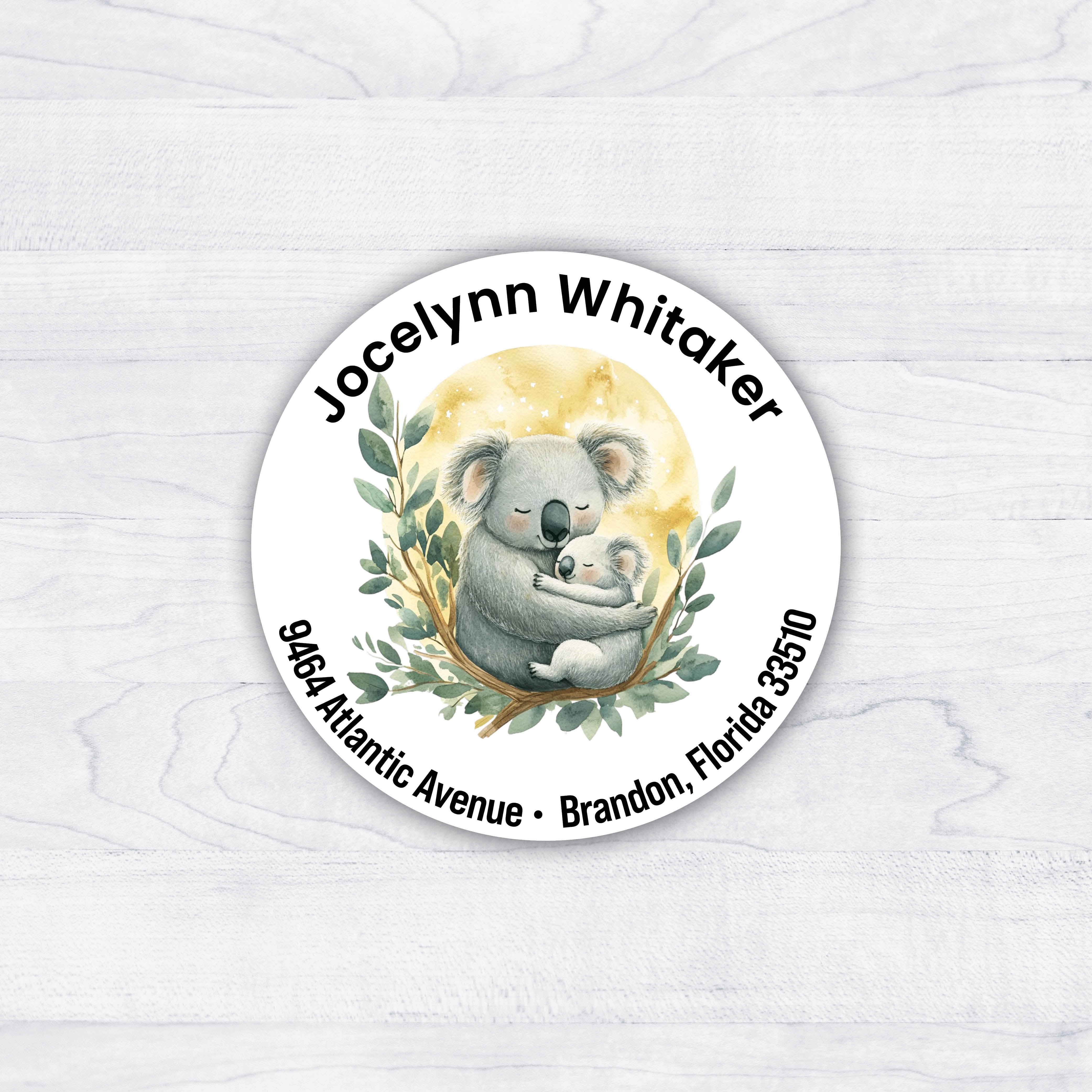 koala return address labels
