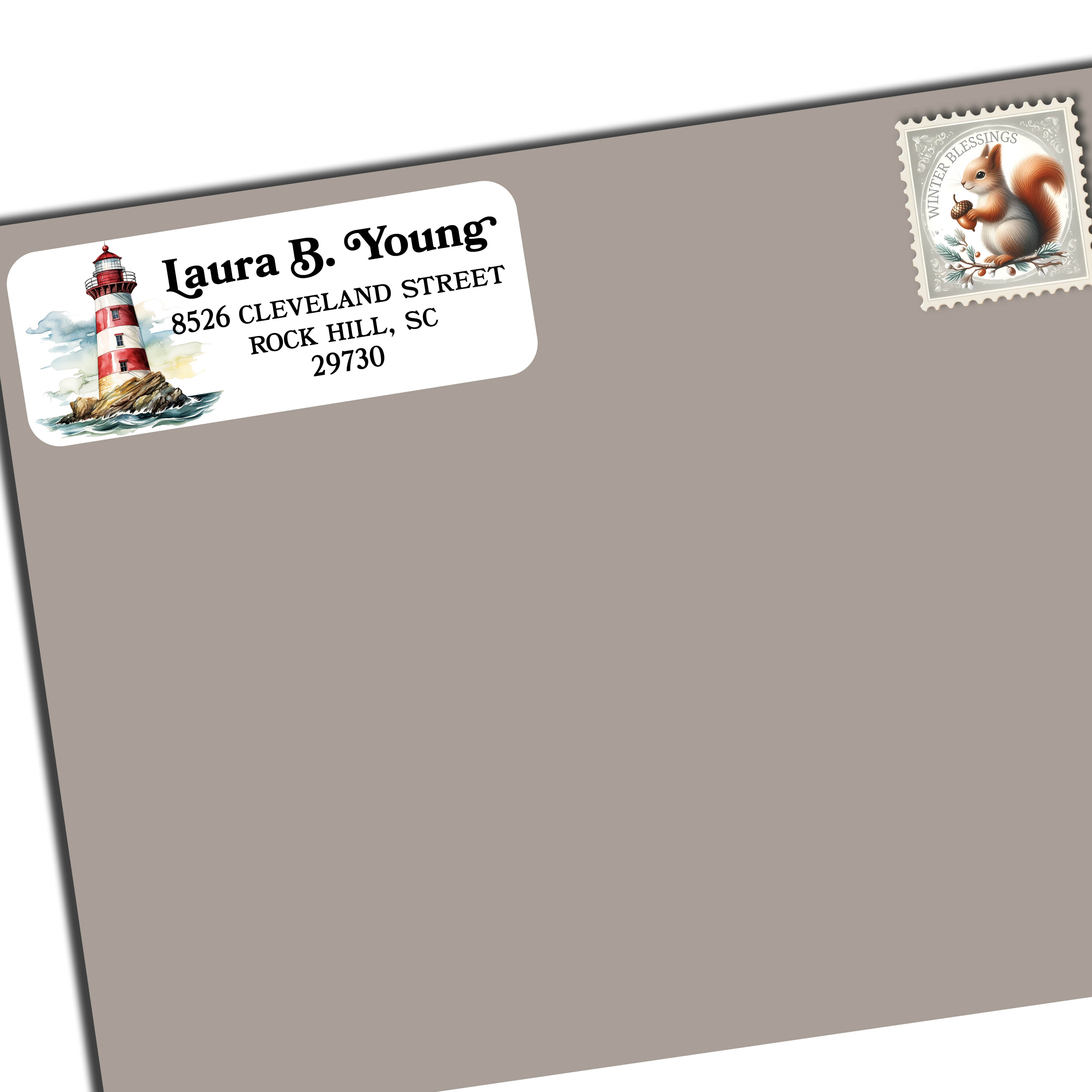 Scenic Lighthouse Return Address Labels