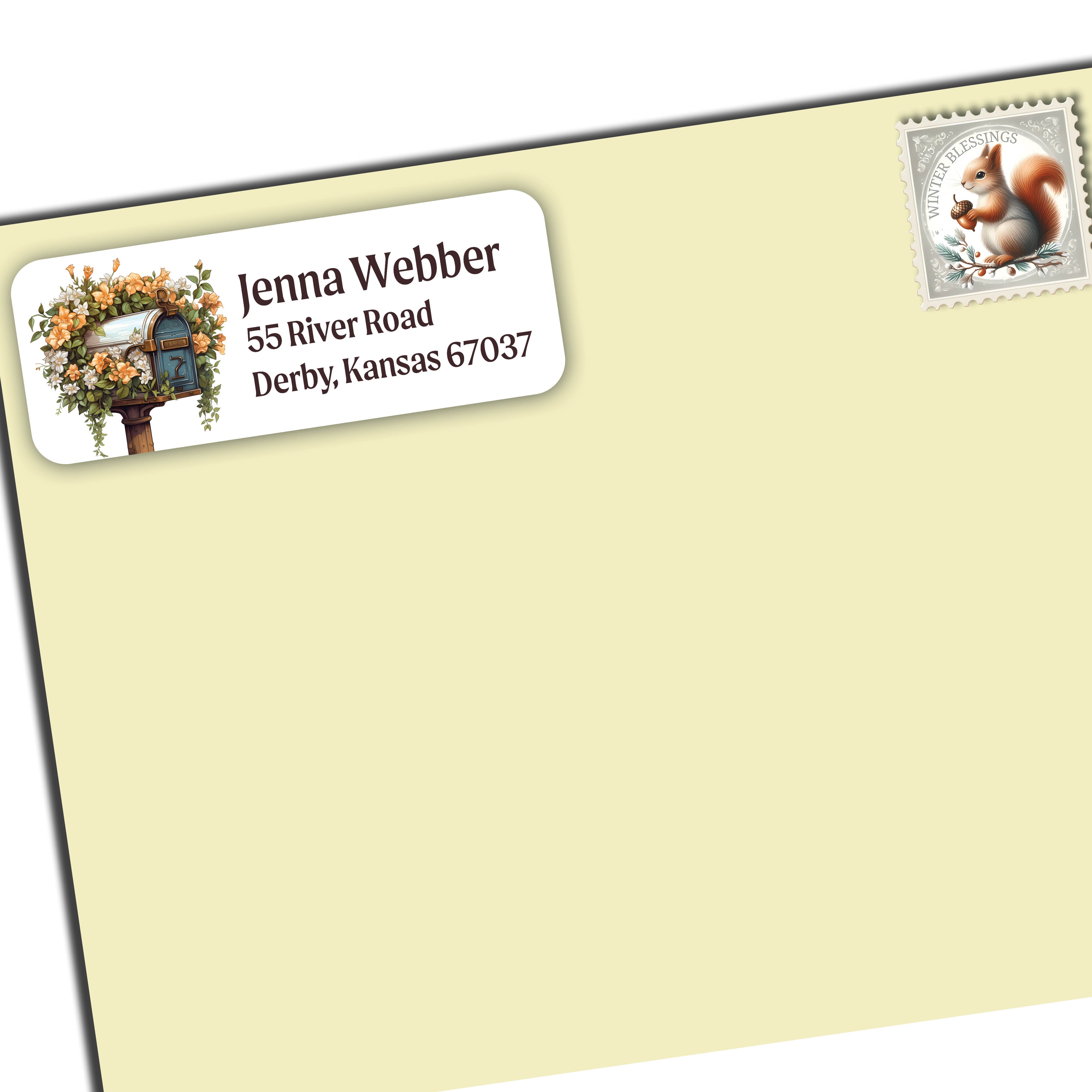 Country Mailbox Return Address Labels