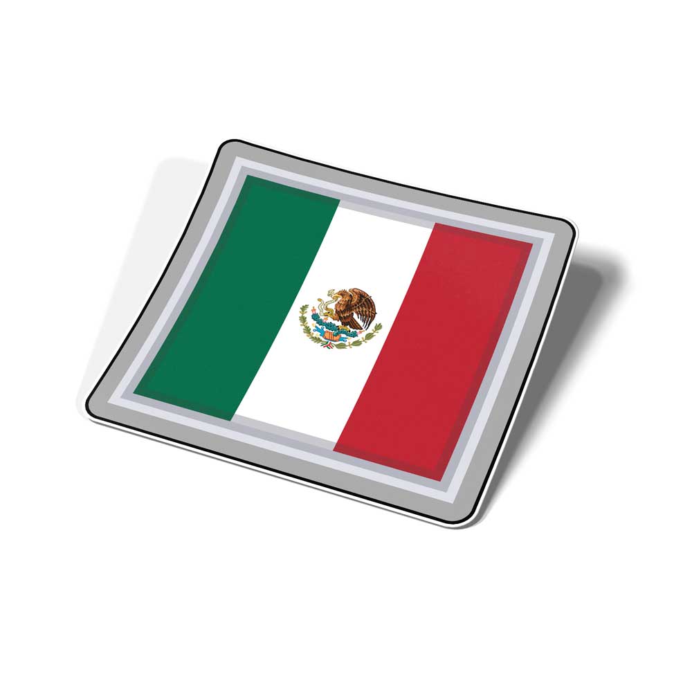 Mexican flag sticker for car