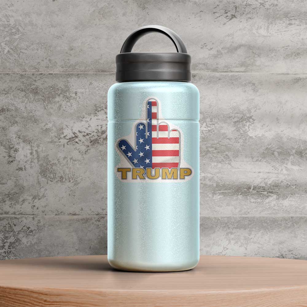 Anti-Trump Middle Finger Vinyl Decal Weatherproof Sticker