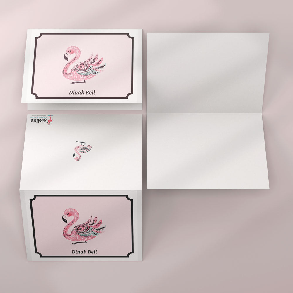 Flamingo Personal Notecards with Matching Seals