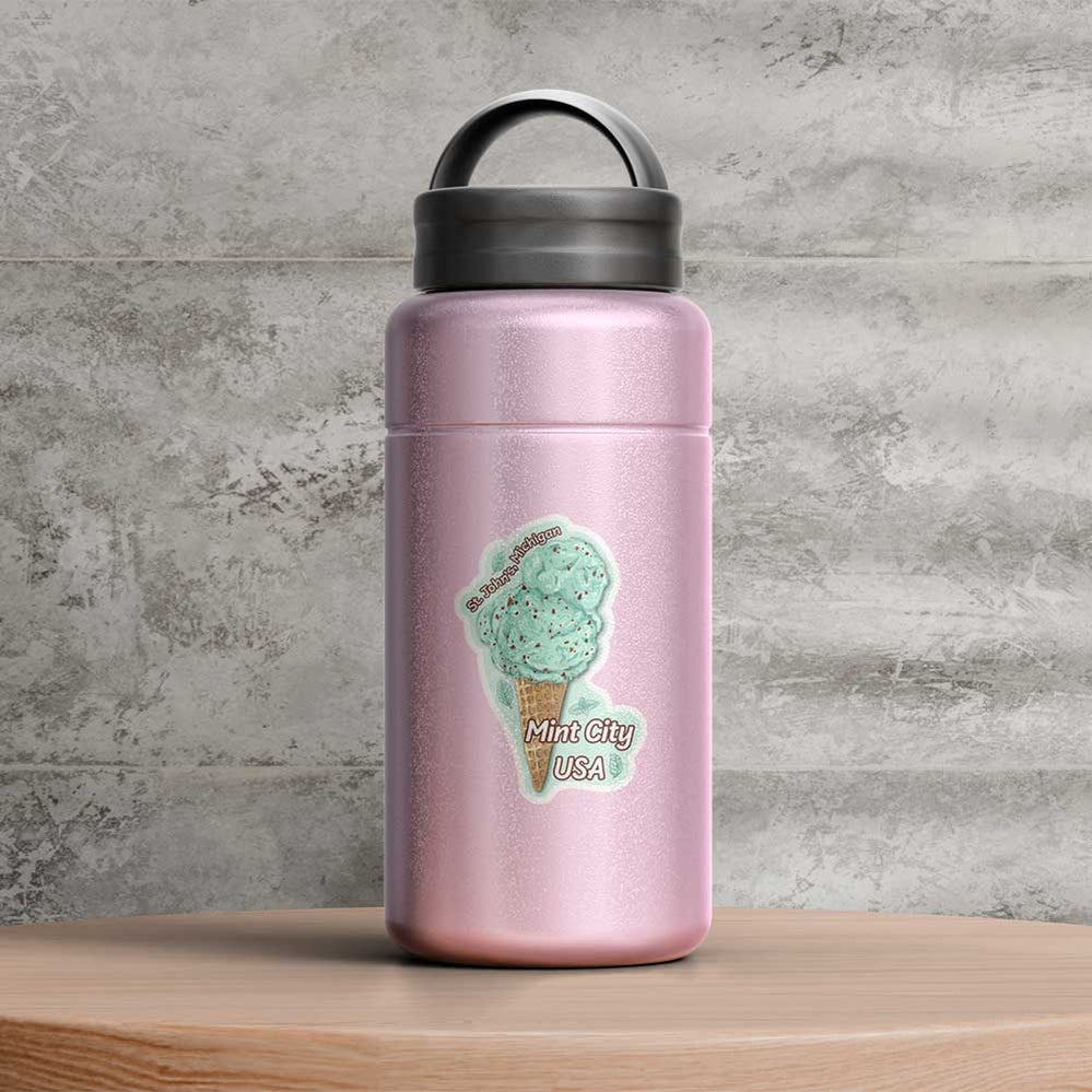 St. John's Mint City Michigan Sticker Vinyl Decal or Window Cling