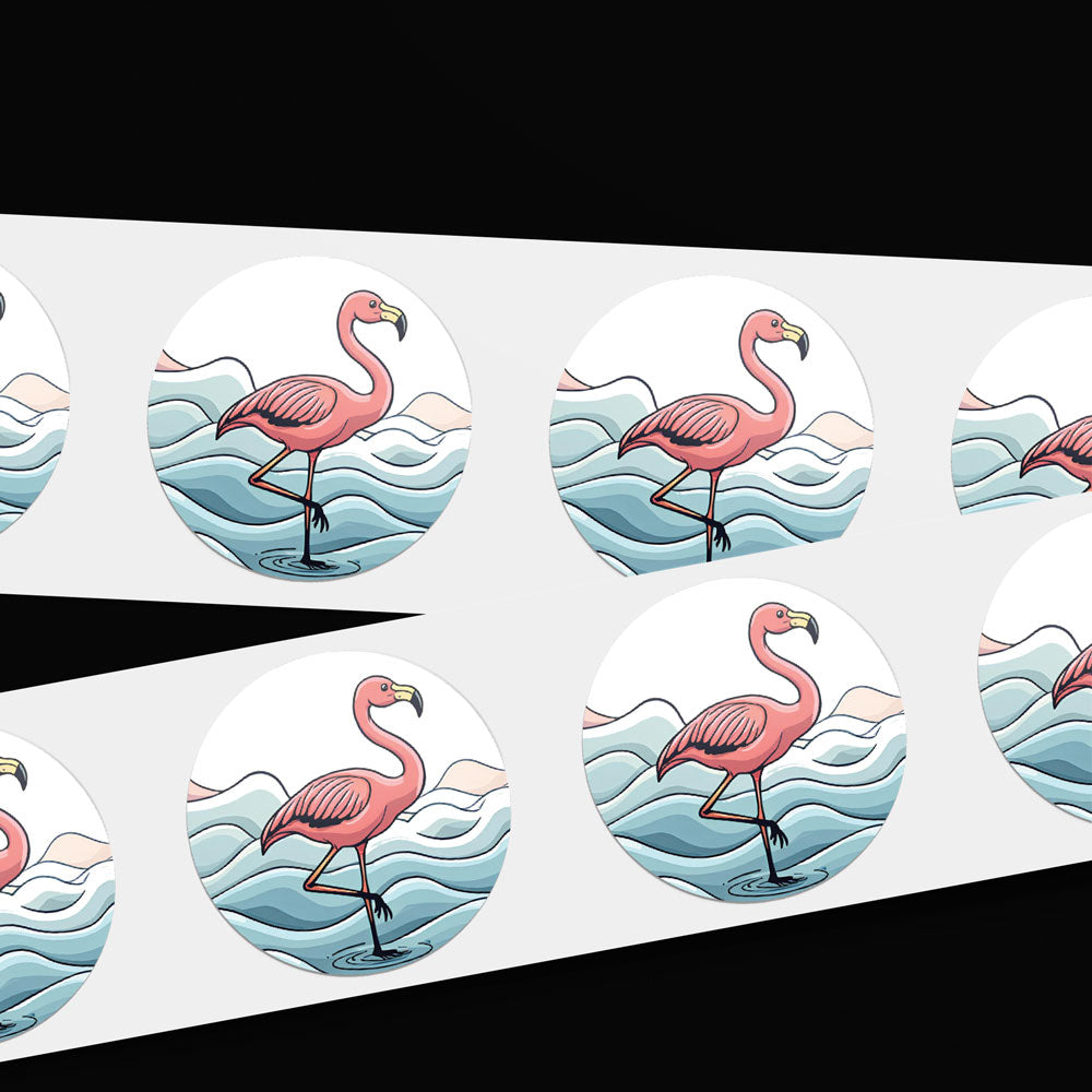 Flamingo in Water Personal Notecards with Matching Seals