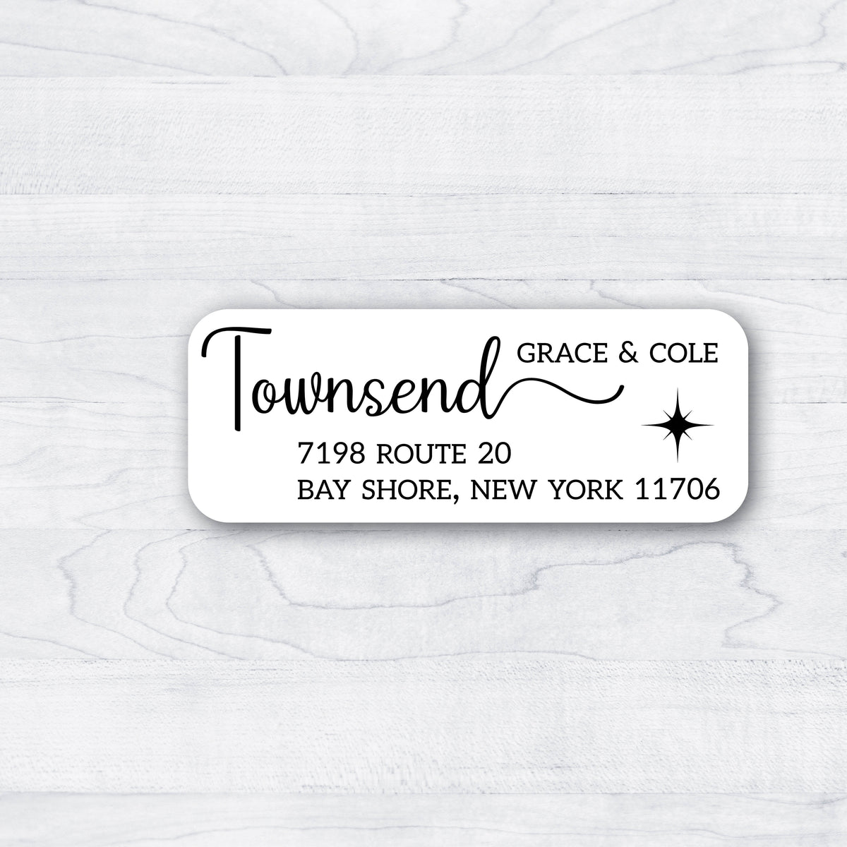 Return Address Labels Address One Line Our Names Return Address Labels – Stella's Stickers & Cards