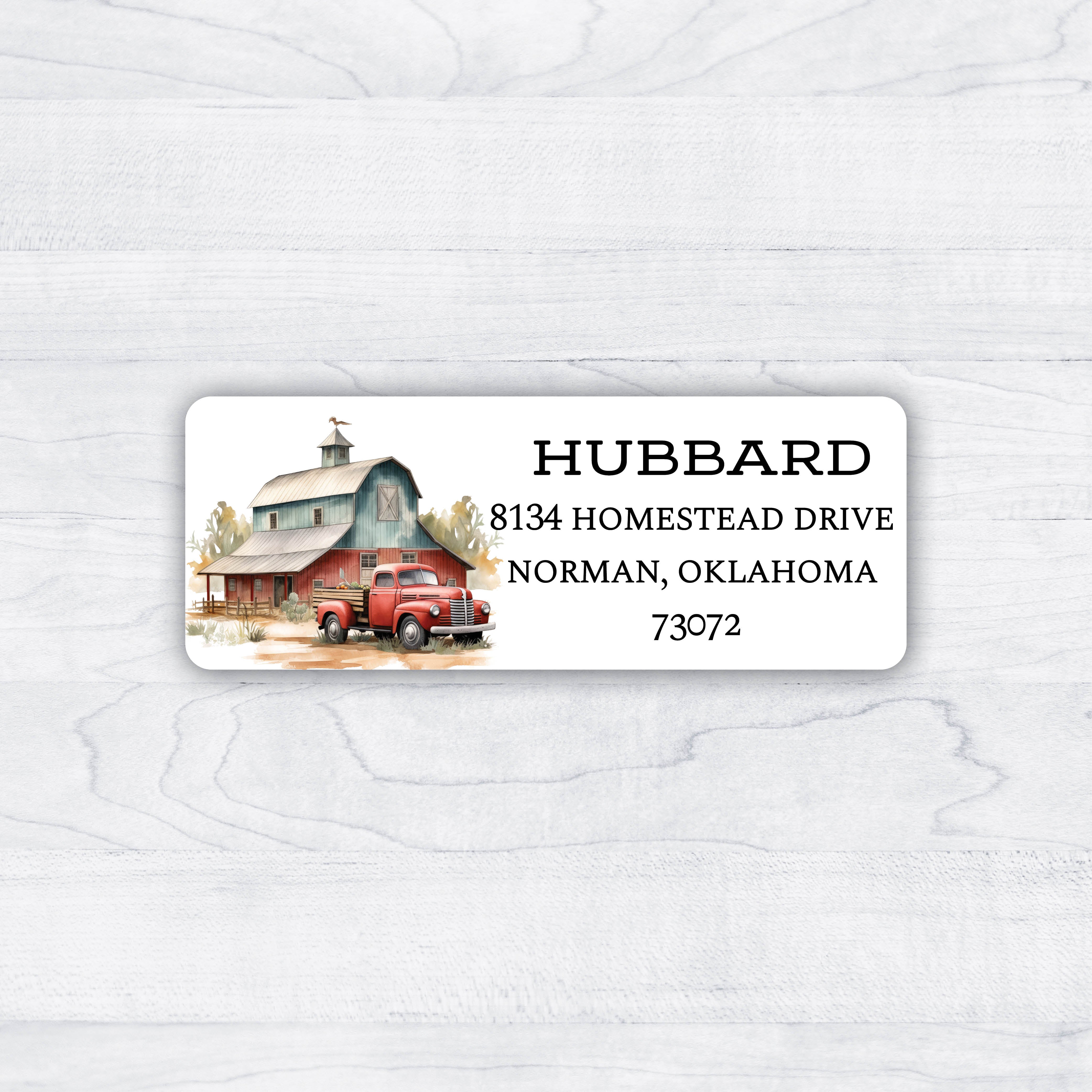 Country Barn Return Address Labels