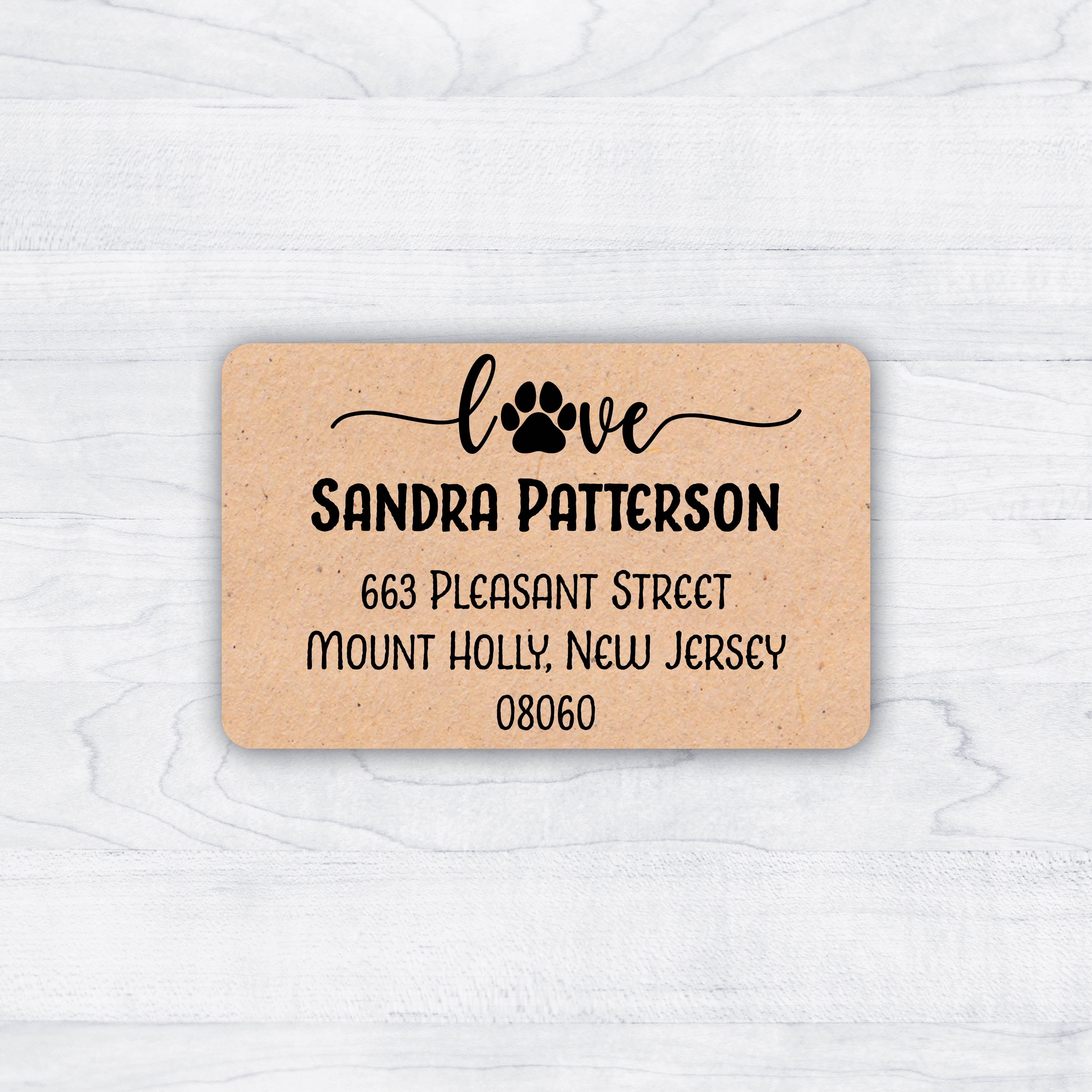 Love & Pawprints Return Address Labels