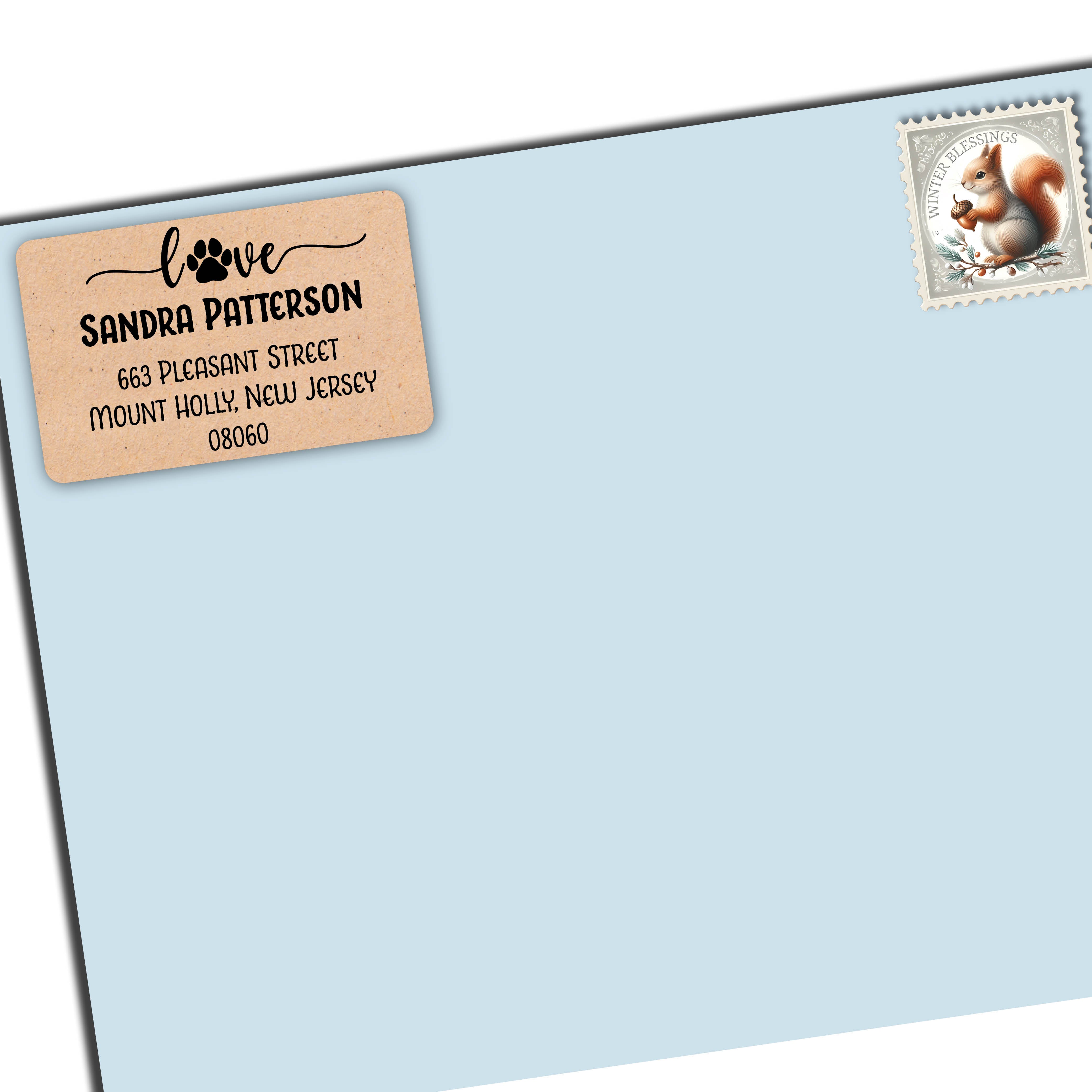 Love & Pawprints Return Address Labels