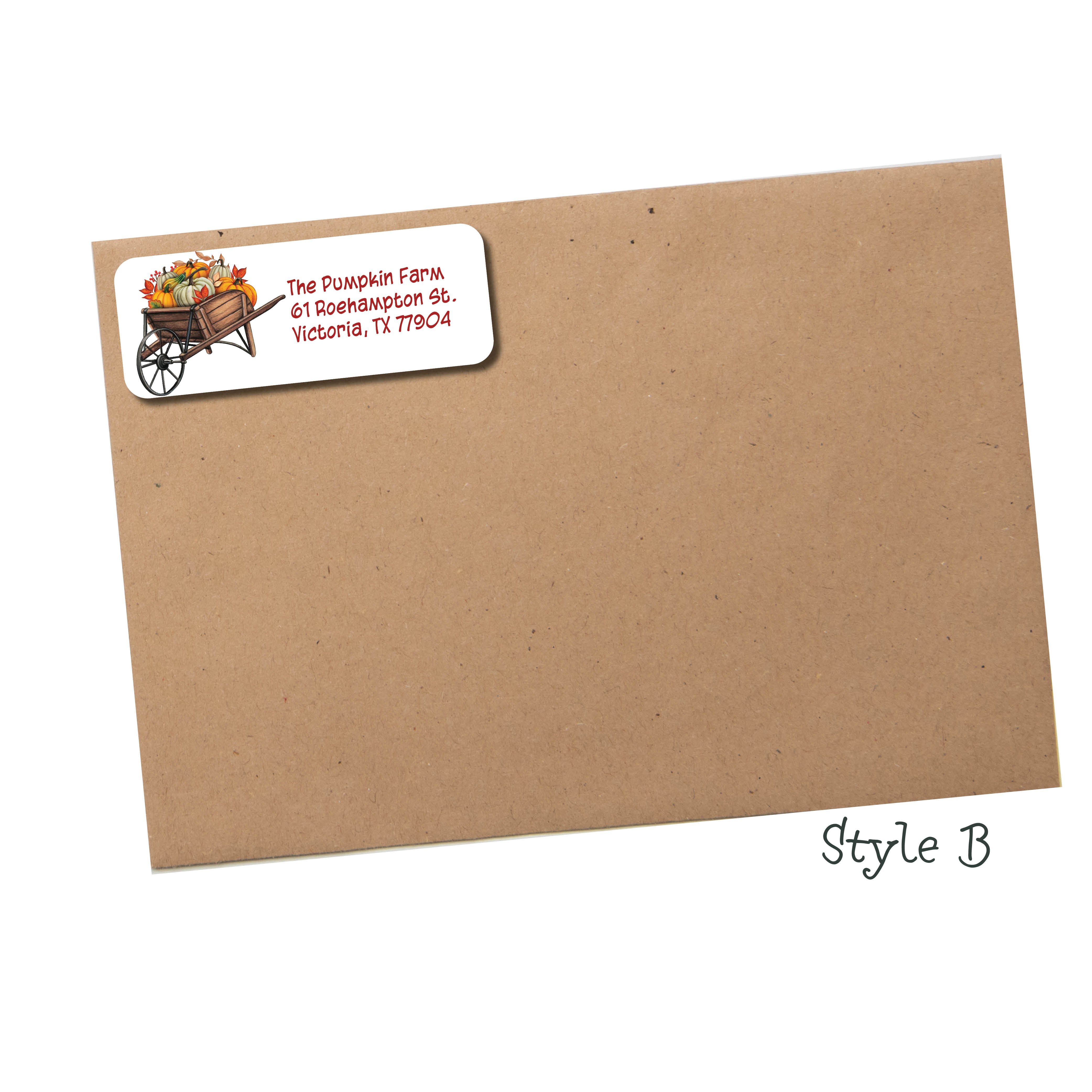 Fall-Halloween Return Address Labels with Pumpkins