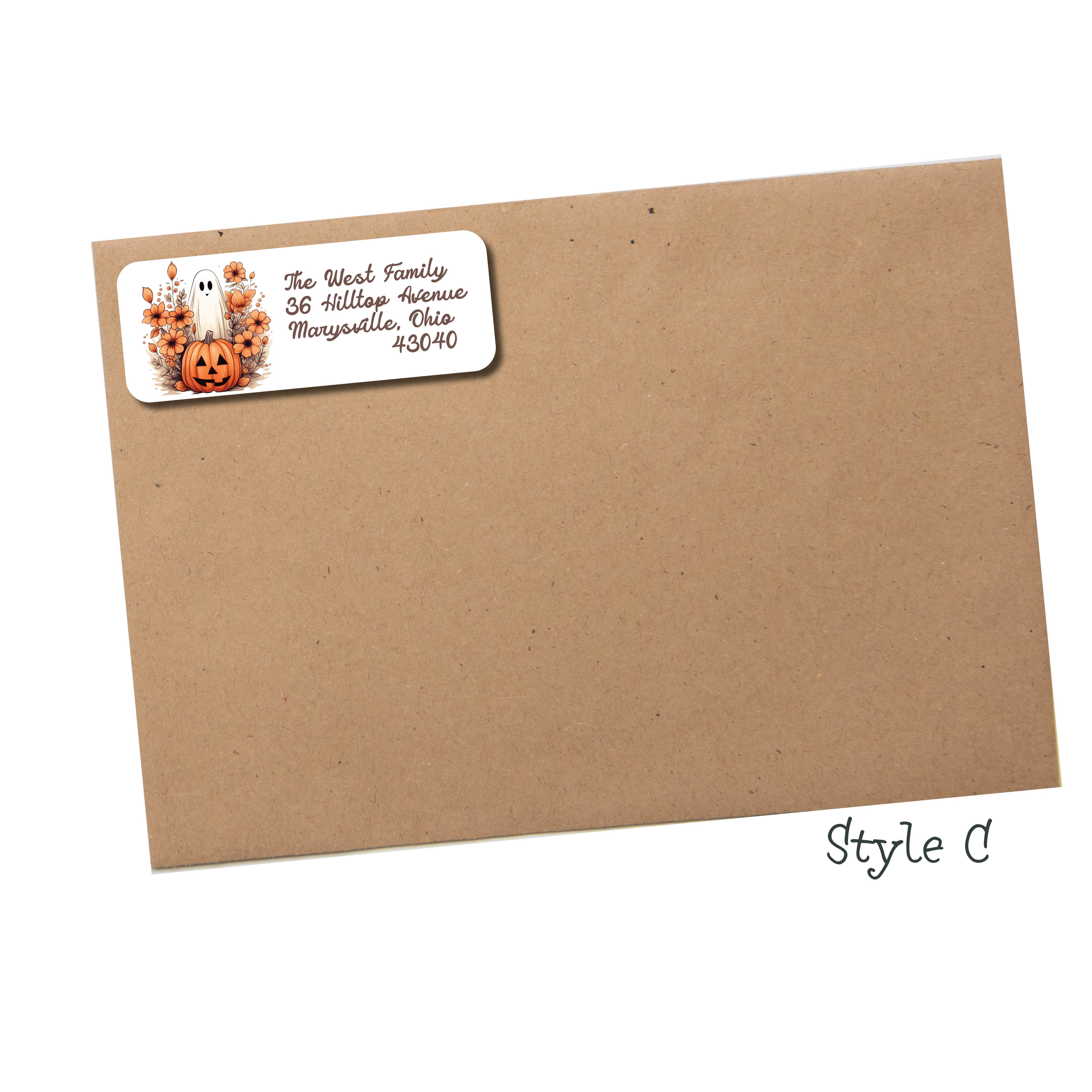 Fall-Halloween Return Address Labels with Pumpkins