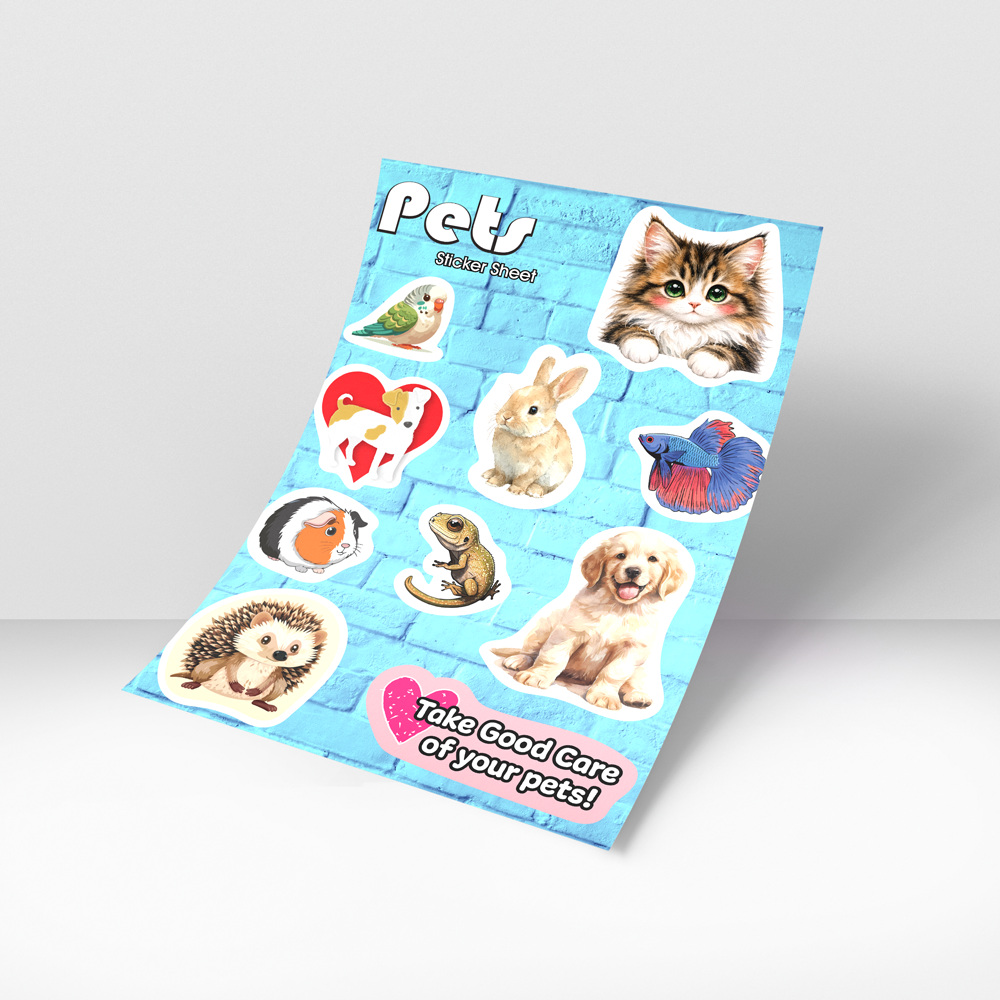 Pets Sticker Sheet | Vinyl Stickers