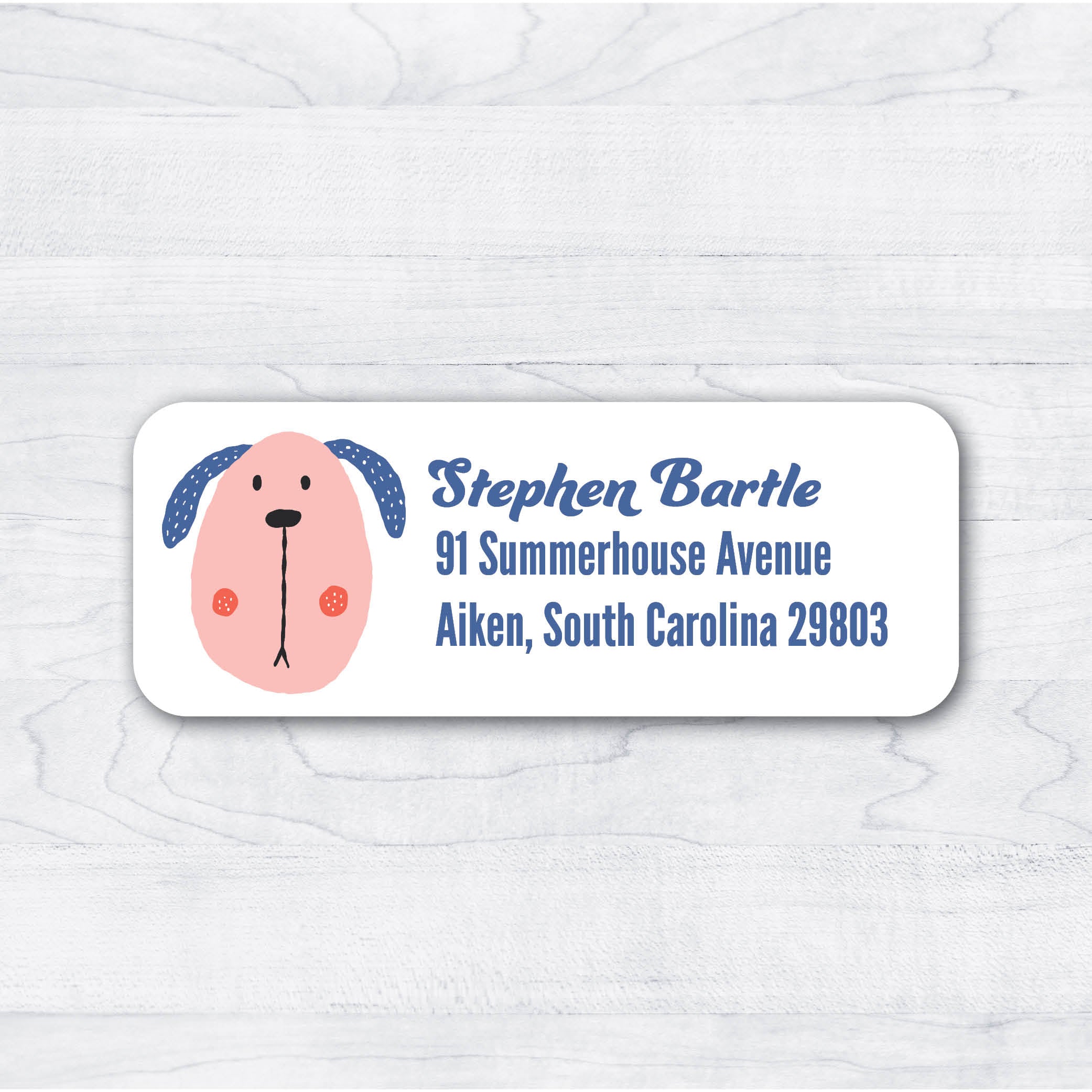 Dogface Caricature Return Address Labels