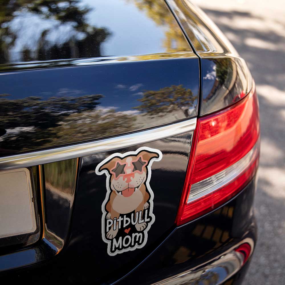 Pitbull Mom Sticker - Dog Vinyl Decal – Stella's Stickers & Cards