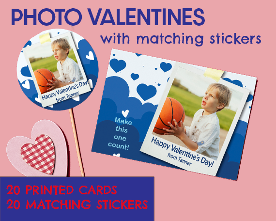 Photo Valentine with Stickers 