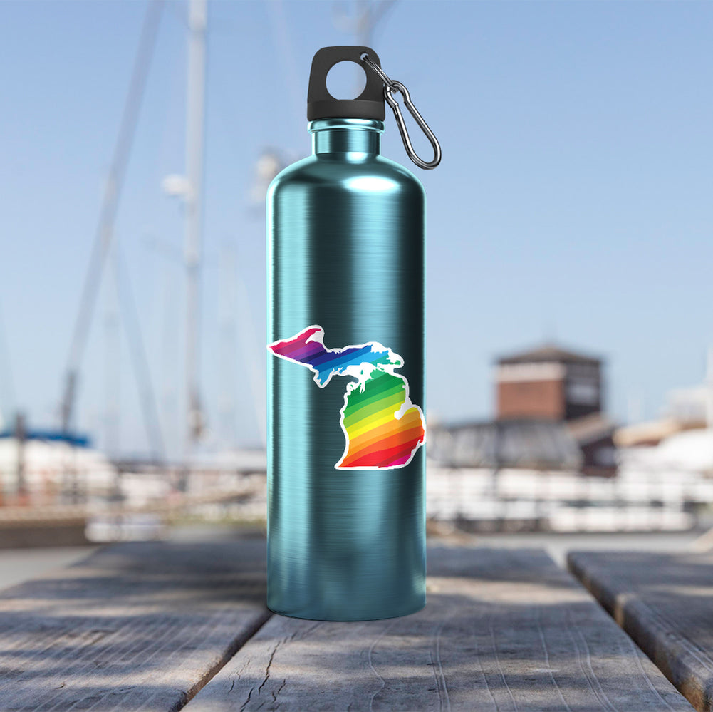 Michigan Pride State Sticker the Mitten