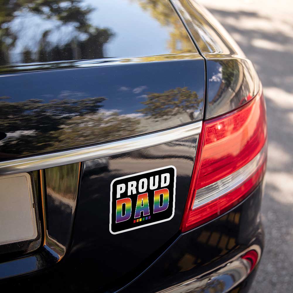 Proud DAD vinyl sticker for LBGTQ PRIDE