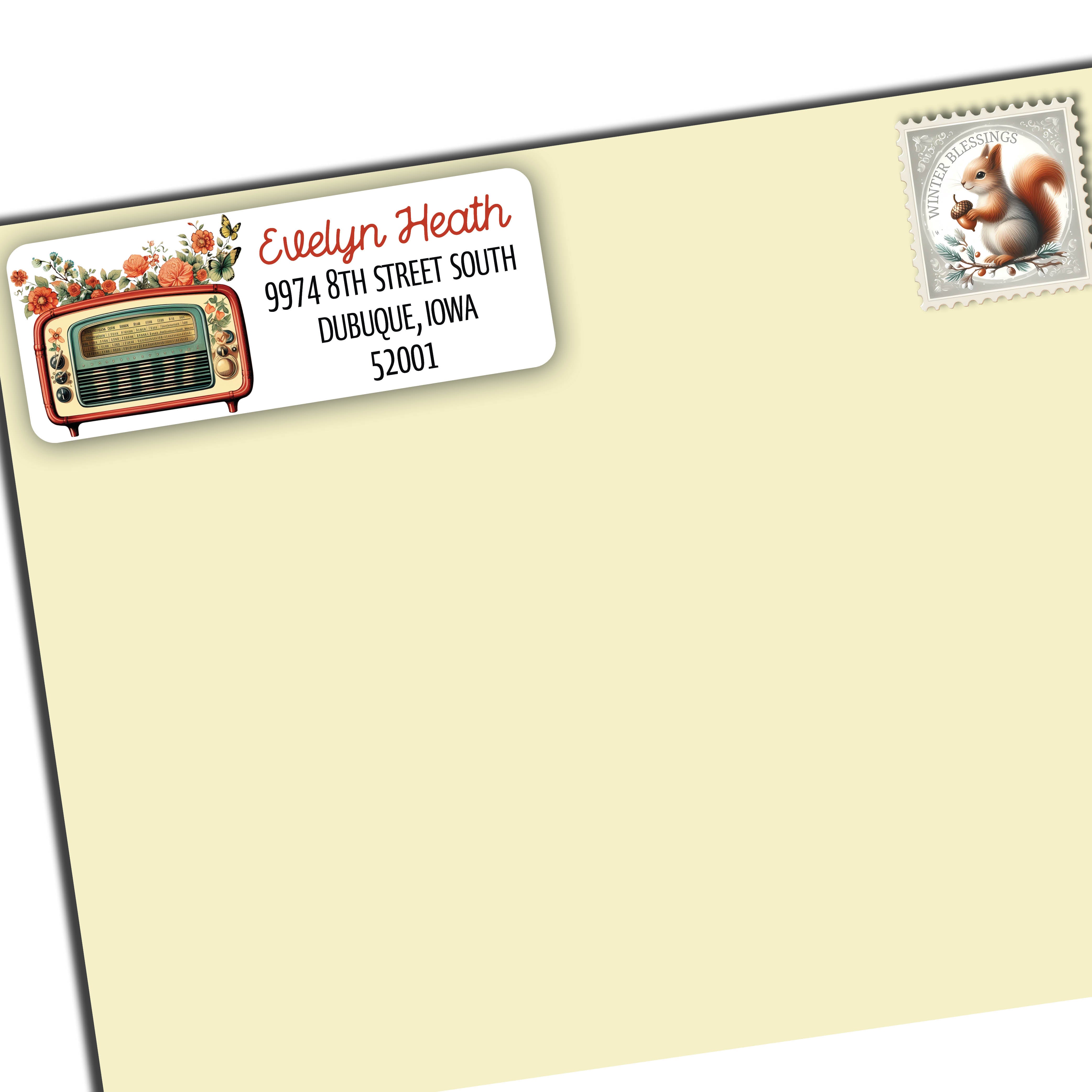 Vintage Radio Return Address Labels