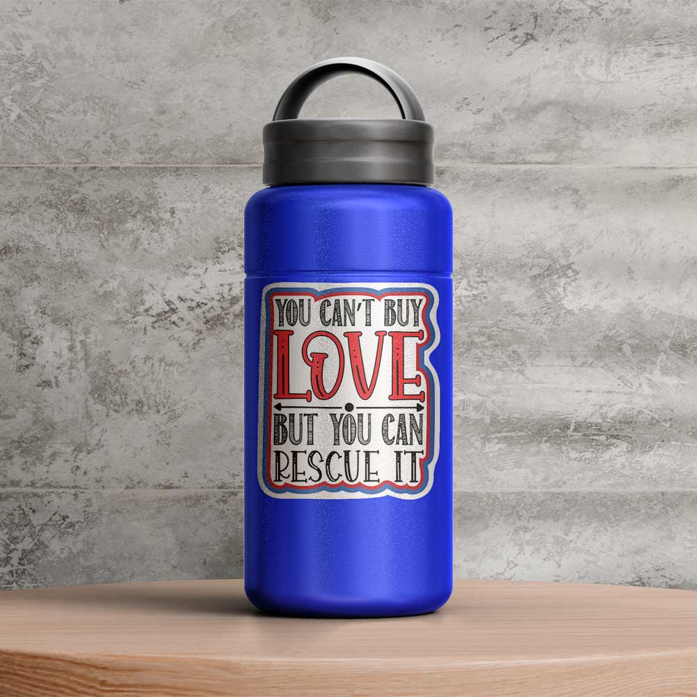 Rescue Love Sticker Sticker, Weatherproof, Waterproof for Laptop, Water bottle, car