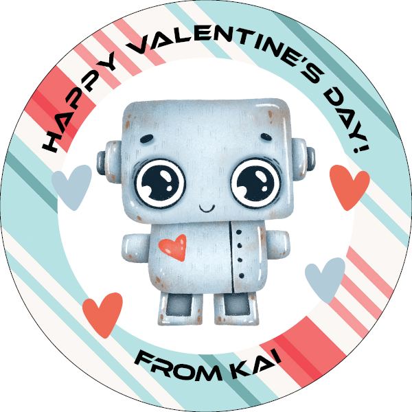 Robot Valentines for Valentine's Day Parties