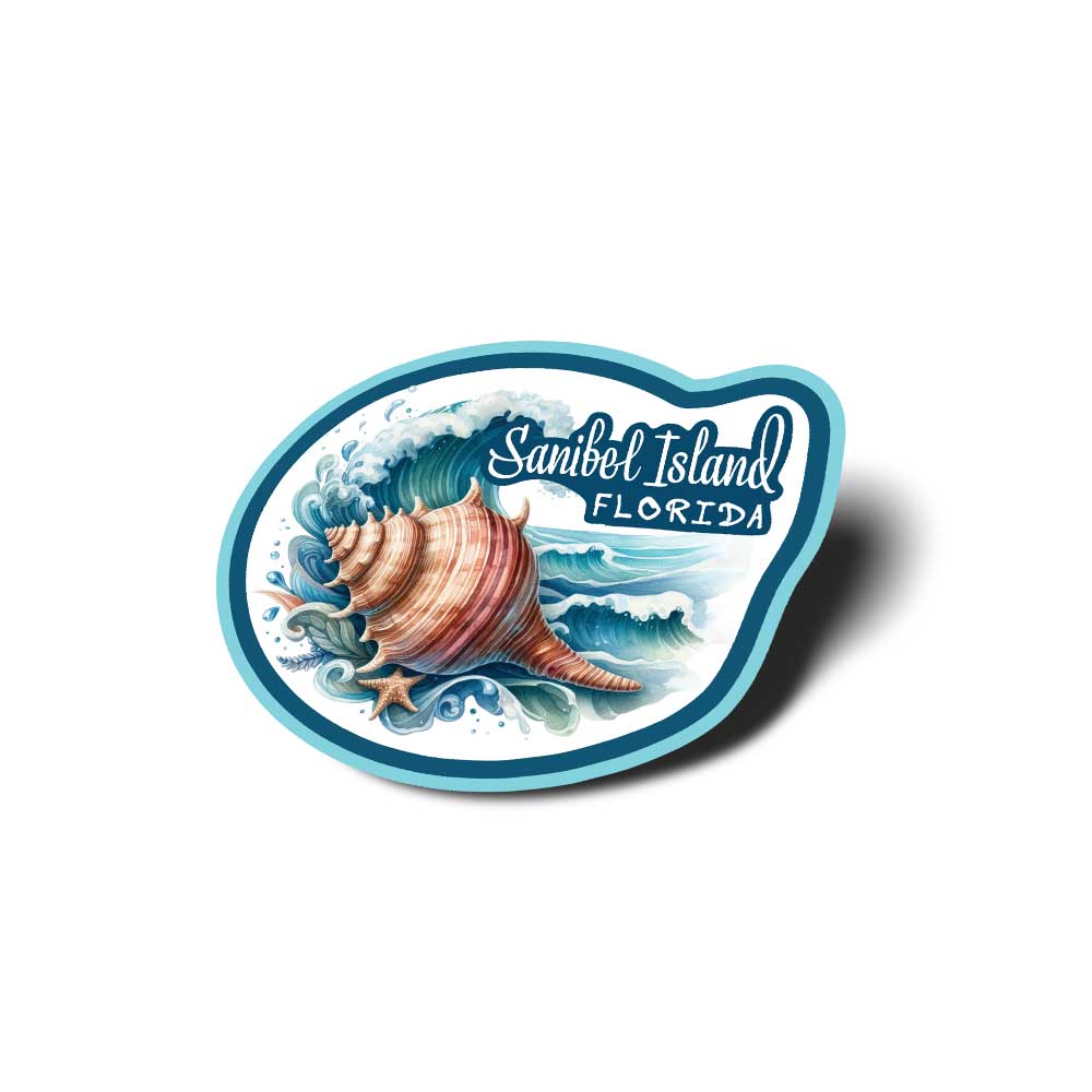 Sanibel Island Seashell  Vinyl Decal Waterproof Sticker