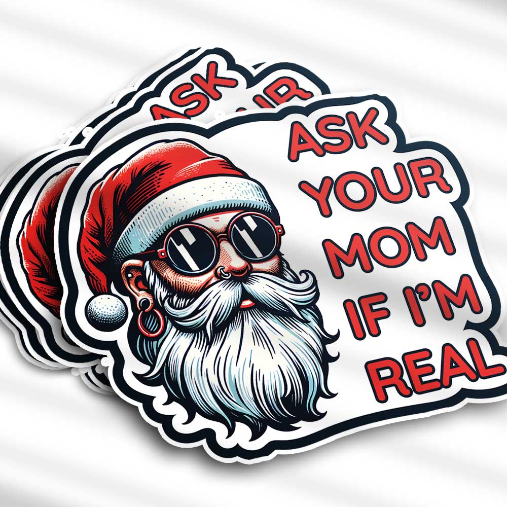 Santa Knows Your Mom Vinyl Decal Sticker