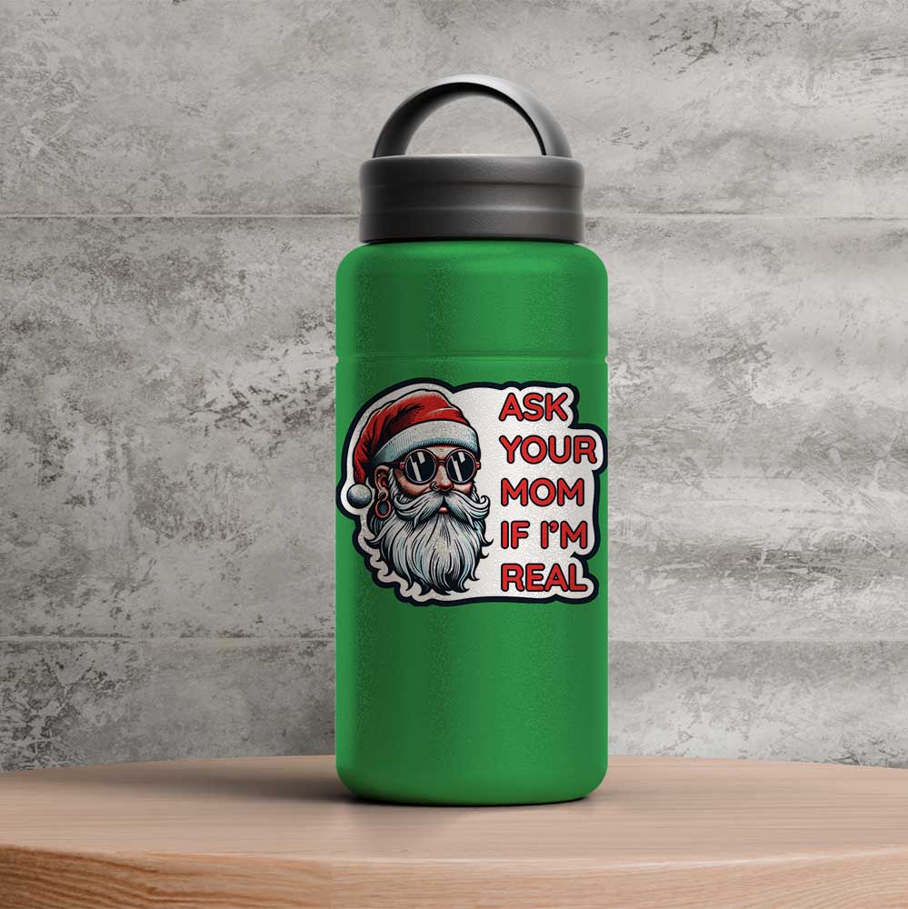 Santa Knows Your Mom Vinyl Decal Sticker