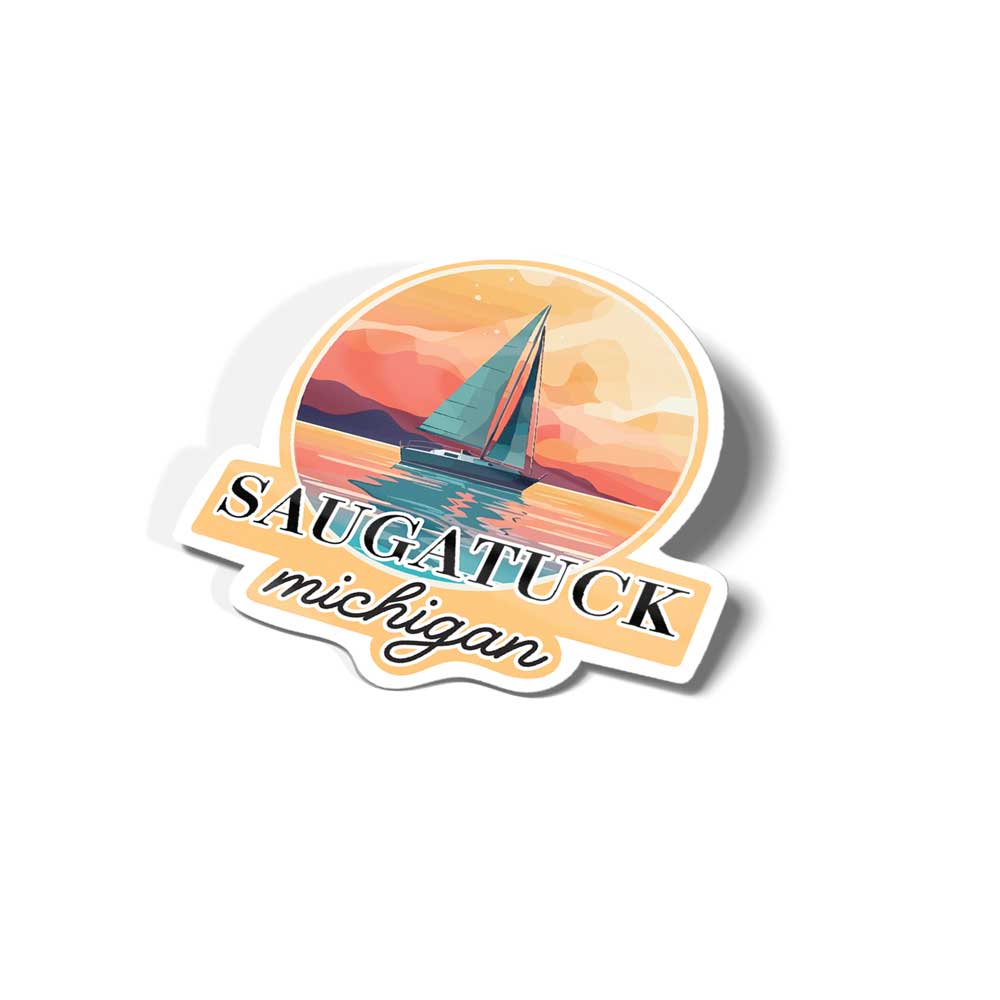 Saugatuck Art Coast Michigan Vinyl Sticker