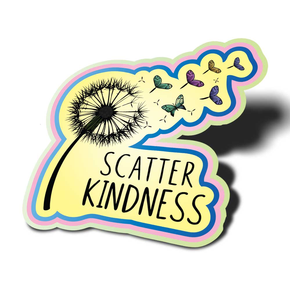 Scatter Stickers Scatter Kindness Decal Vinyl Sticker – Stella's Stickers & Cards