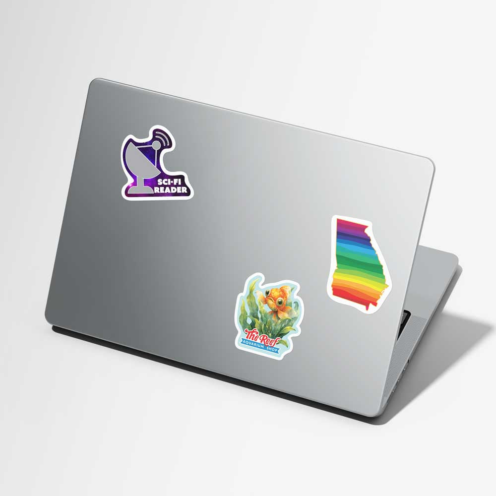 Sci Fi Reader Weatherproof Sticker Vinyl Decal